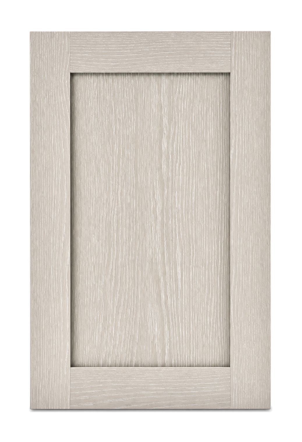Cefalù cerused washed oak shaker door with white oak finish